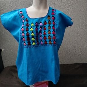 Colorful Embroidered Women Top